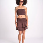 minigonna balze PANOLIBL CHOCOLAT laraethnics 