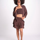 minigonna balze PANOLIBL CHOCOLAT laraethnics 