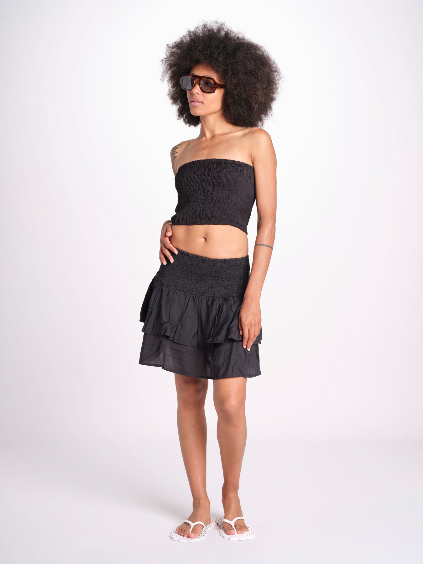 minigonna balze PANOLIBL NOIR laraethnics 