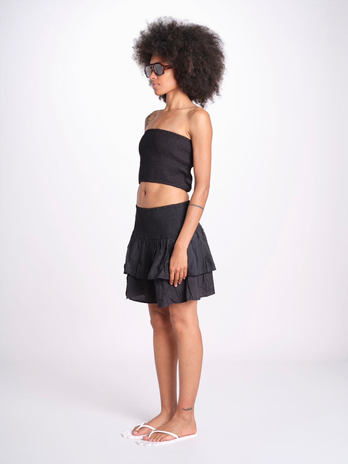 minigonna balze PANOLIBL NOIR laraethnics 