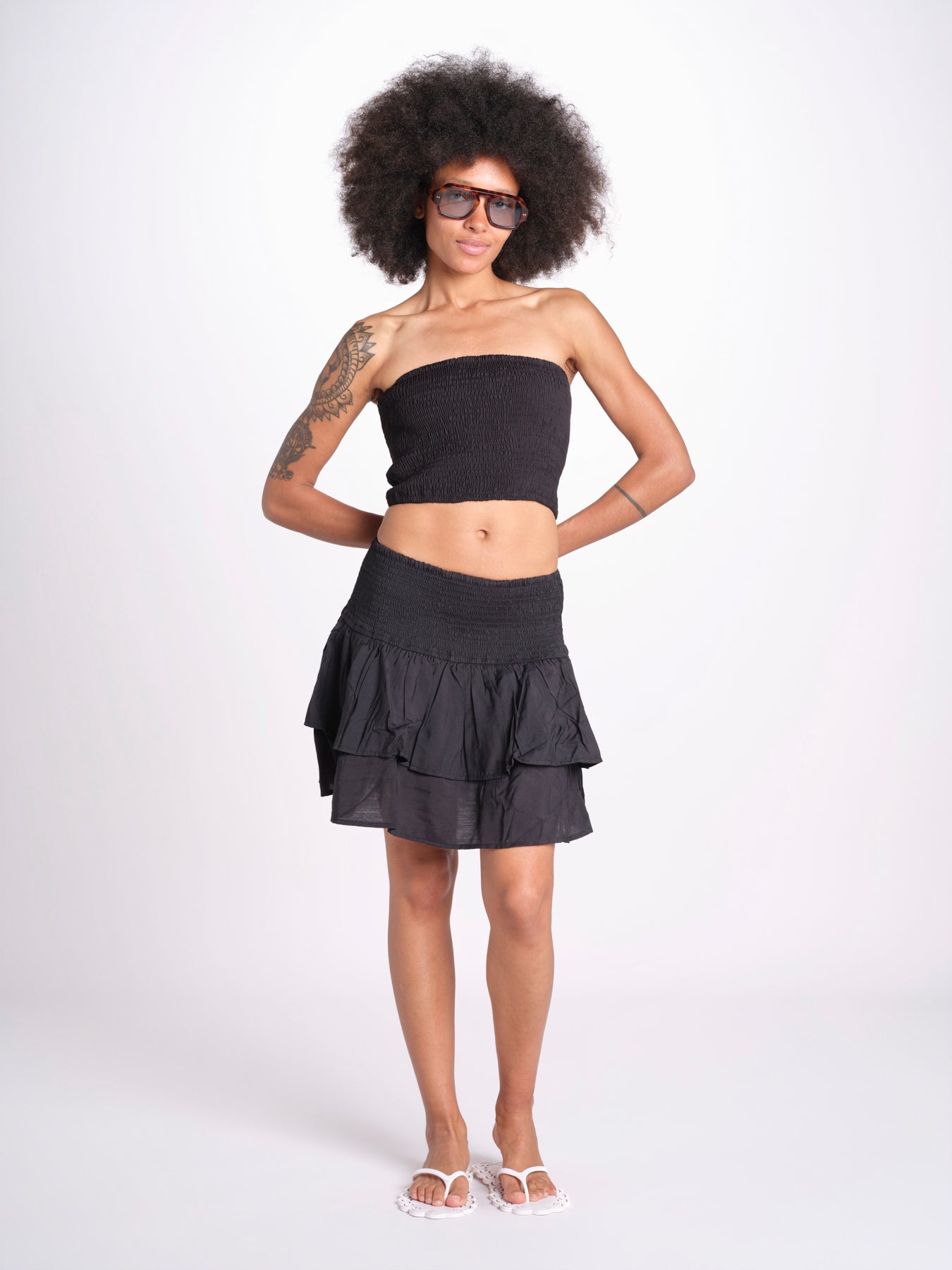 minigonna balze PANOLIBL NOIR laraethnics 