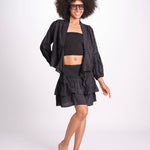minigonna balze PANOLIBL NOIR laraethnics 