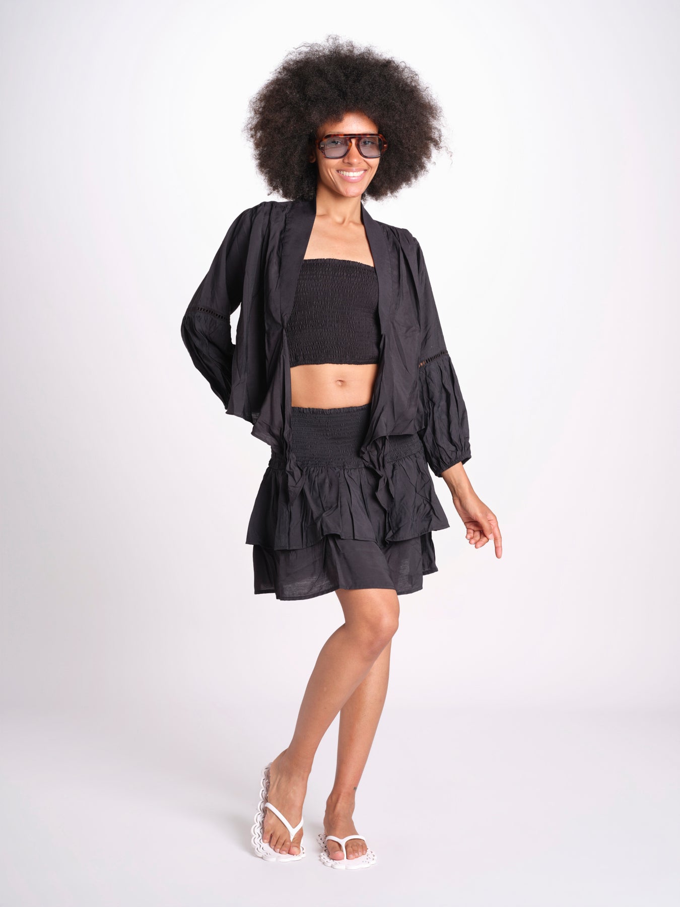 minigonna balze PANOLIBL NOIR laraethnics 