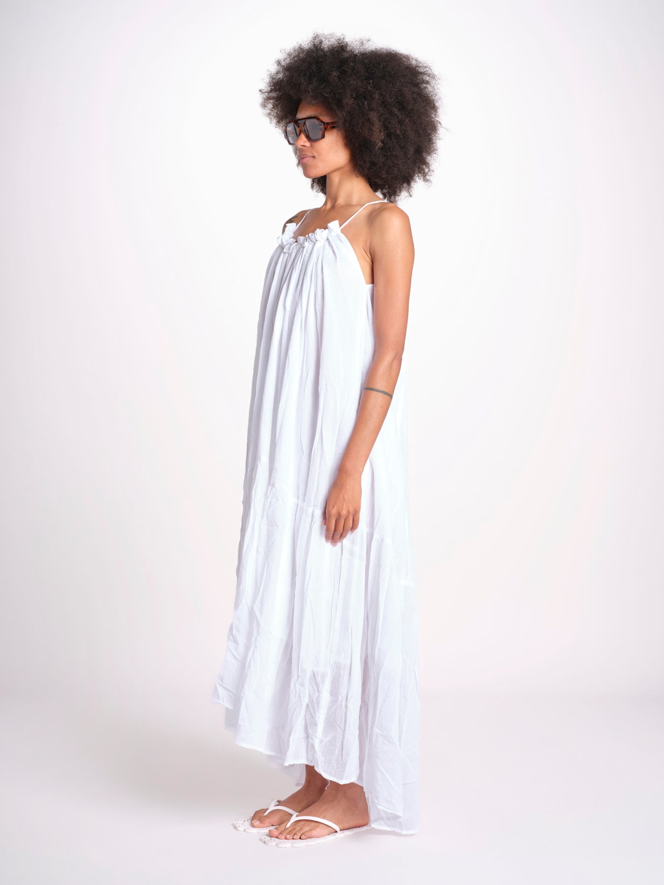 abito con arriccio PAOLABLATU BLANC laraethnics 