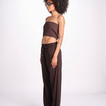 pantalone con coulisse SUMBAWAIVR CHOCOLAT laraethnics 