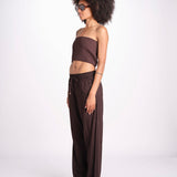 pantalone con coulisse SUMBAWAIVR CHOCOLAT laraethnics 