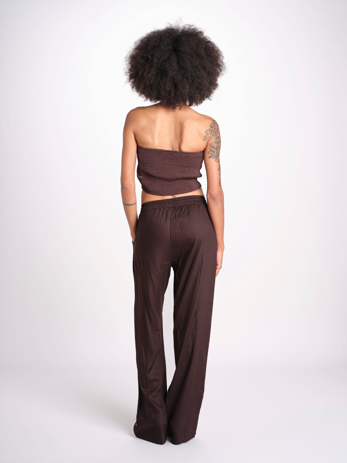 pantalone con coulisse SUMBAWAIVR CHOCOLAT laraethnics 