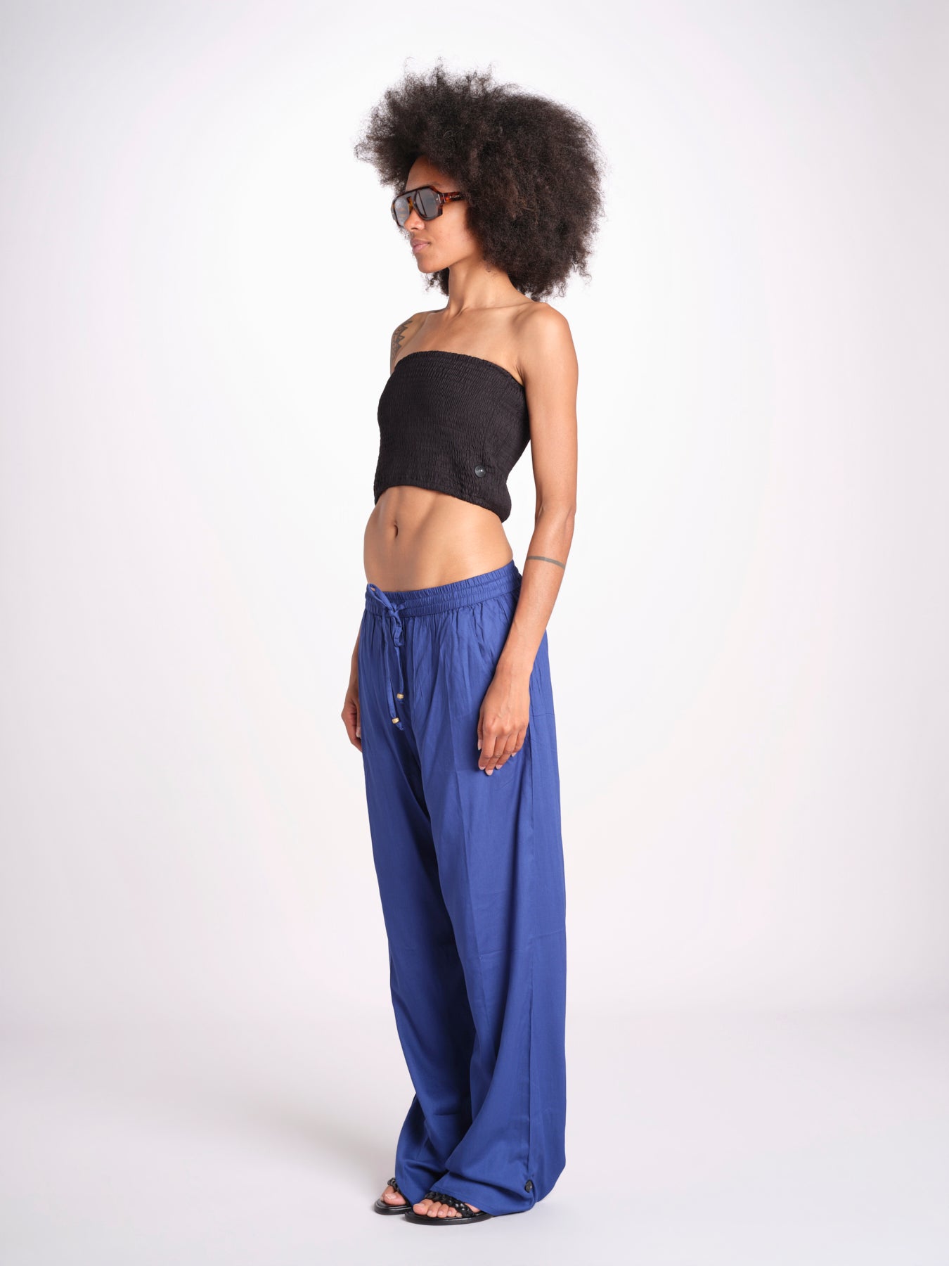 pantalone con coulisse SUMBAWAIVR DENIM laraethnics 