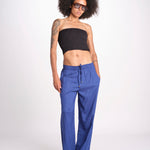 pantalone con coulisse SUMBAWAIVR DENIM laraethnics 