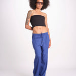pantalone con coulisse SUMBAWAIVR DENIM laraethnics 