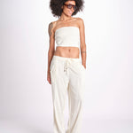 pantalone con coulisse SUMBAWAIVR IVOIRE laraethnics 