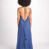 abito lungo triangolo VICTOBLATU DENIM laraethnics 