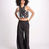 gilet con specchietti GITABIS CA034BGITABI-BLA BLACK laurence bras 