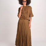 MAGRITA camicia con rouches manica corta MAGRITA SH075MAGRIT.KHA KHAKI laurence bras 
