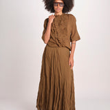 MAGRITA camicia con rouches manica corta MAGRITA SH075MAGRIT.KHA KHAKI laurence bras 