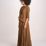 MAGRITA camicia con rouches manica corta MAGRITA SH075MAGRIT.KHA KHAKI laurence bras 
