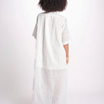 chemisiere gessato argento MAGRITA SHORTLONG ED073UMAGRIT-WHI WHITE laurence bras 