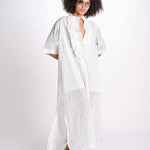 chemisiere gessato argento MAGRITA SHORTLONG ED073UMAGRIT-WHI WHITE laurence bras 