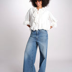 camicia con rouge POEMA SH005 ECRU laurence bras 