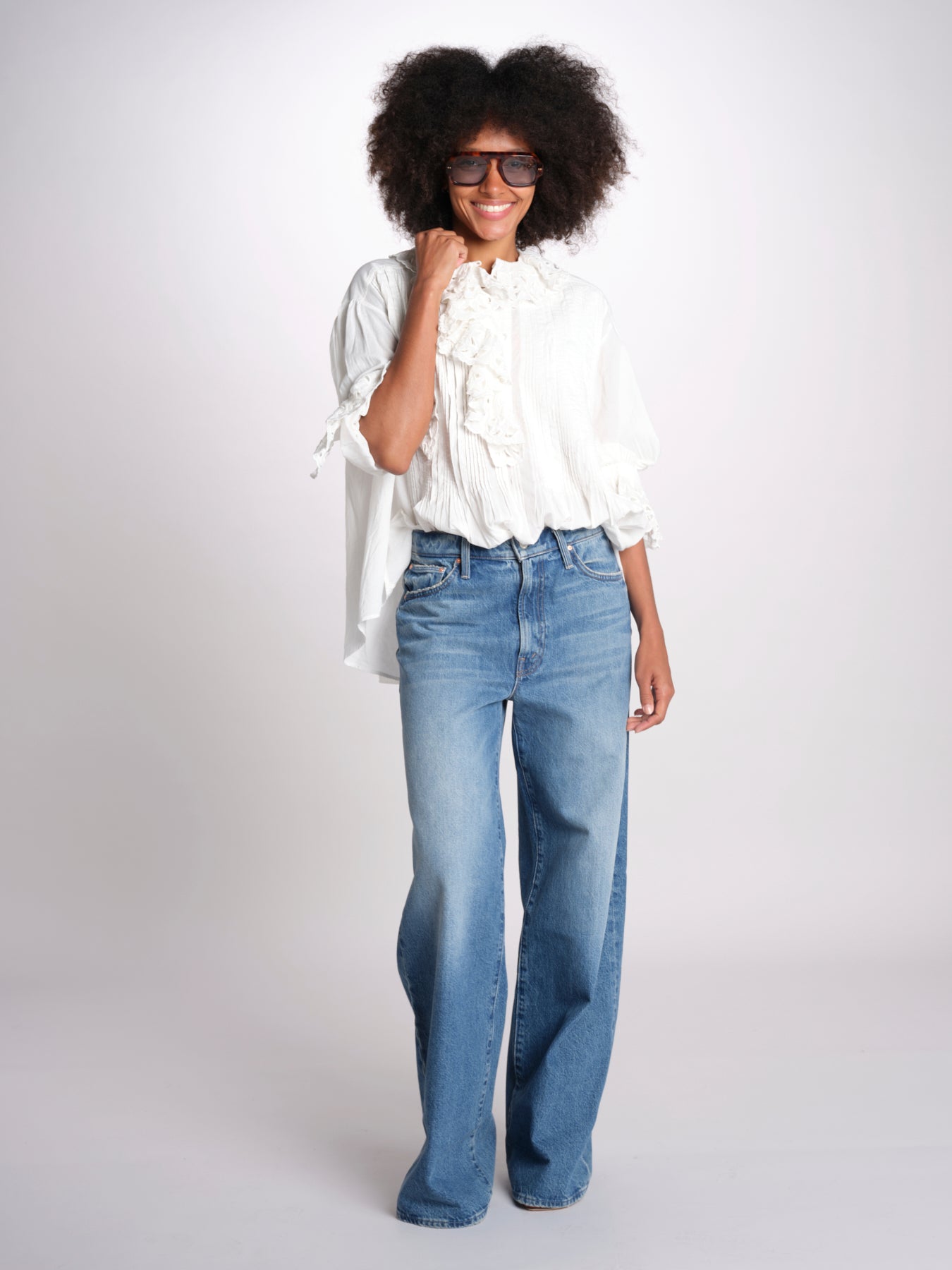 camicia con rouge POEMA SH005 ECRU laurence bras 