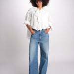 camicia con rouge POEMA SH005 ECRU laurence bras 