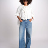 camicia con rouge POEMA SH005 ECRU laurence bras 