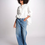 camicia con rouge POEMA SH005 ECRU laurence bras 