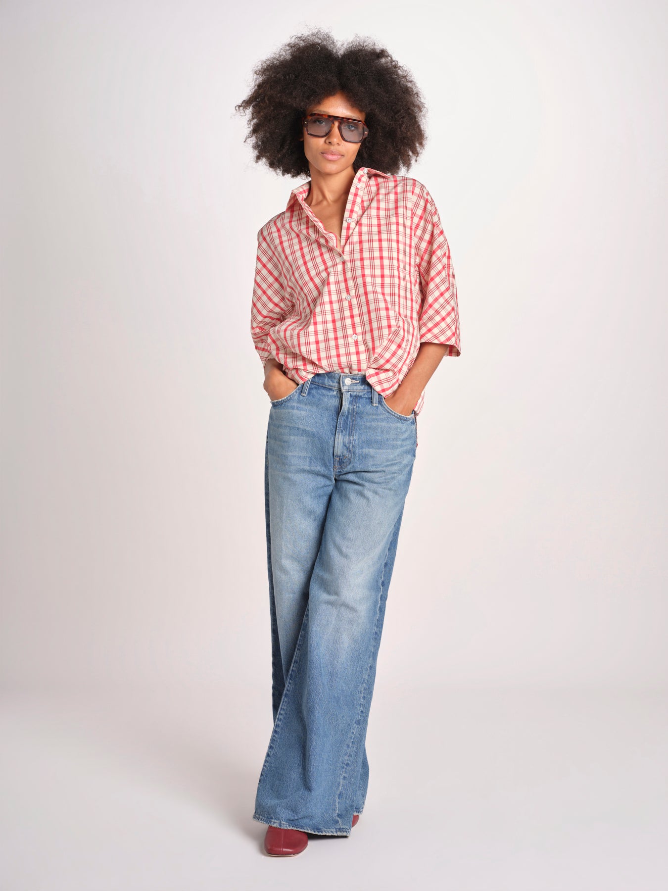 camicia check RICKA SH045CJ-RED RED CHECKS laurence bras 