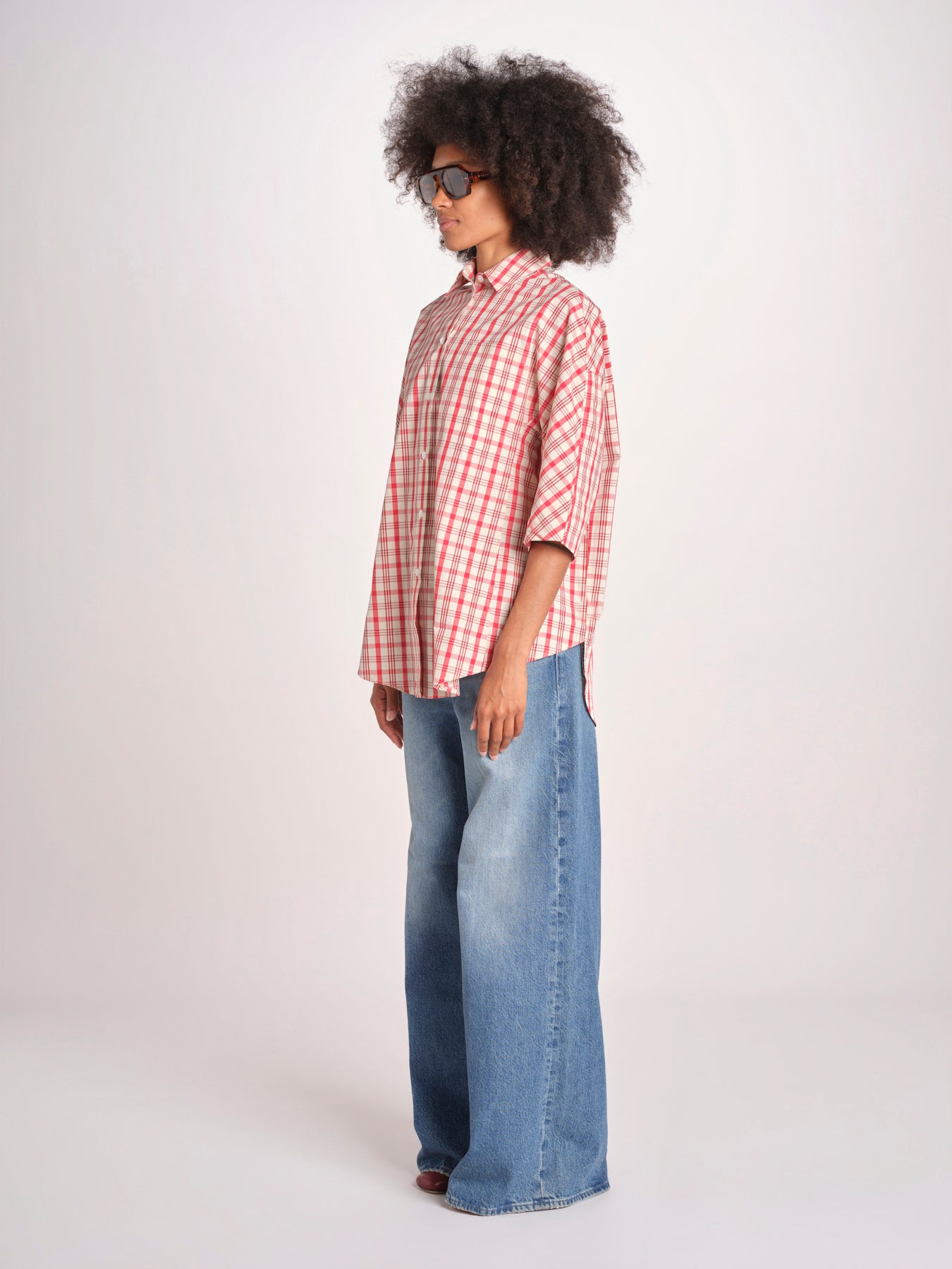camicia check RICKA SH045CJ-RED RED CHECKS laurence bras 