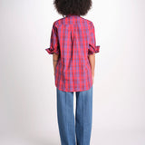camicia check RICKA SH045CRIKA-NAV NAVY RED CHECK laurence bras 