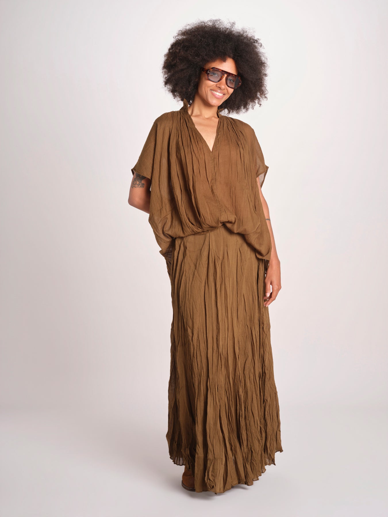 WHEELESS camicia over con nastro WHEELESS SH075UWHEELE-KHA KHAKI laurence bras 