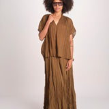 WHEELESS camicia over con nastro WHEELESS SH075UWHEELE-KHA KHAKI laurence bras 