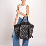 borsa grande SHQ-26E18- BL 08 BLACK le daf 
