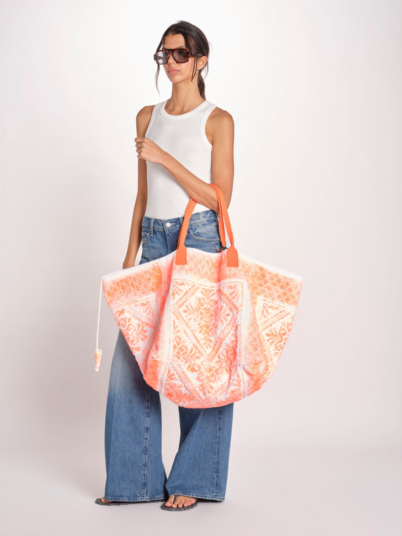 borsa grande SHQ-26E18 A 04 ORANGE FLUO le daf 