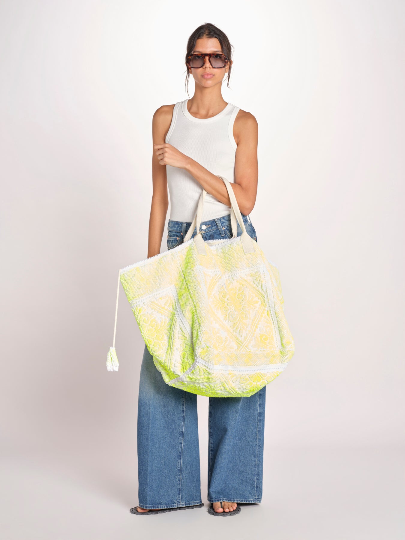 borsa grande SHQ-26E18 Y YELLOW FLUO le daf 