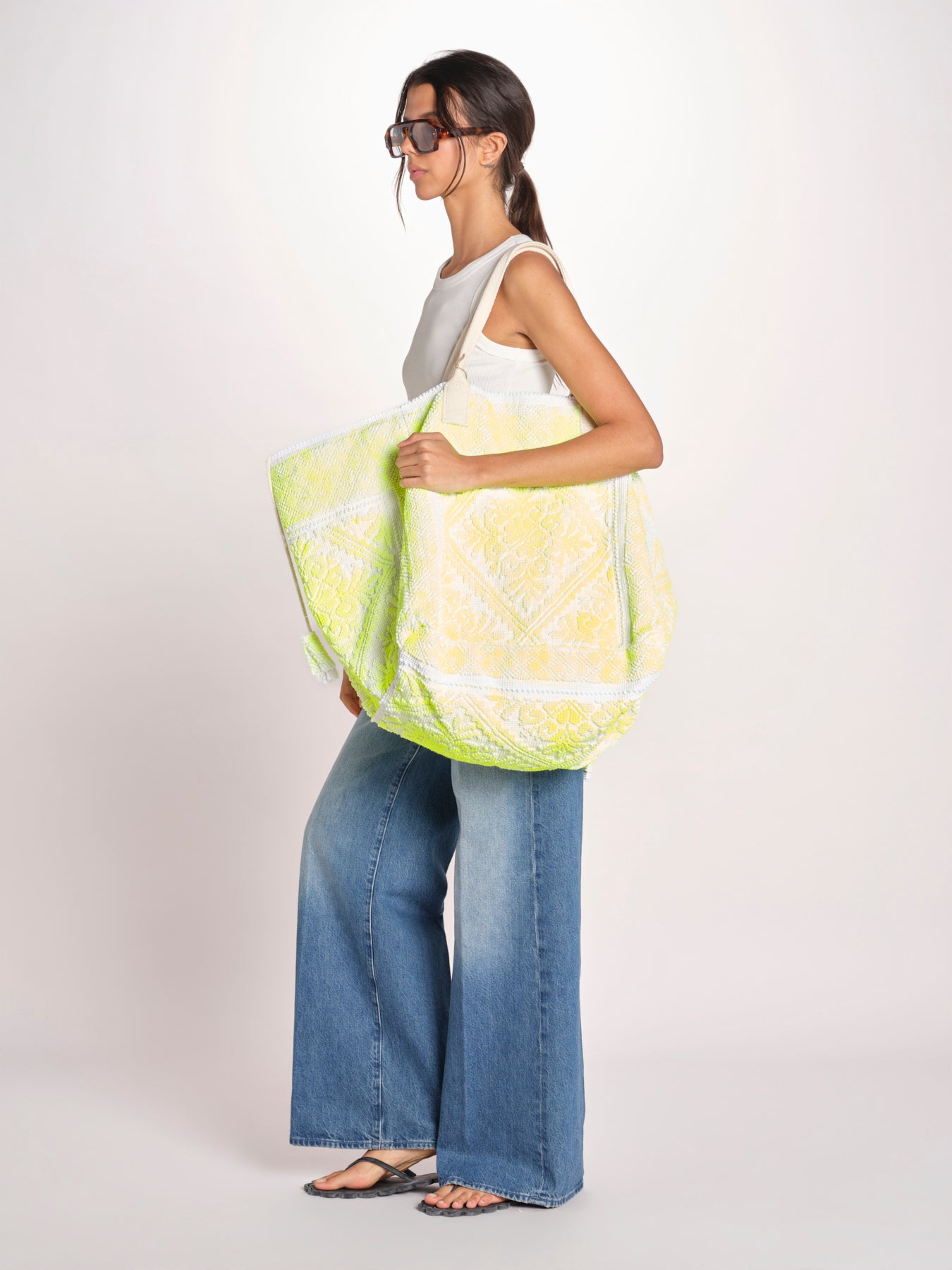 borsa grande SHQ-26E18 Y YELLOW FLUO le daf 
