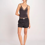 top in satin e pizzo BRIA L25103246 BLACK 900 love stories 