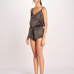short in seta BROOKE L25103102 DARK GREEN 700 love stories 
