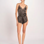 short in seta BROOKE L25103102 DARK GREEN 700 love stories 