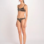 slip in satin CARL L25101048 DARK GREEN 782 love stories 