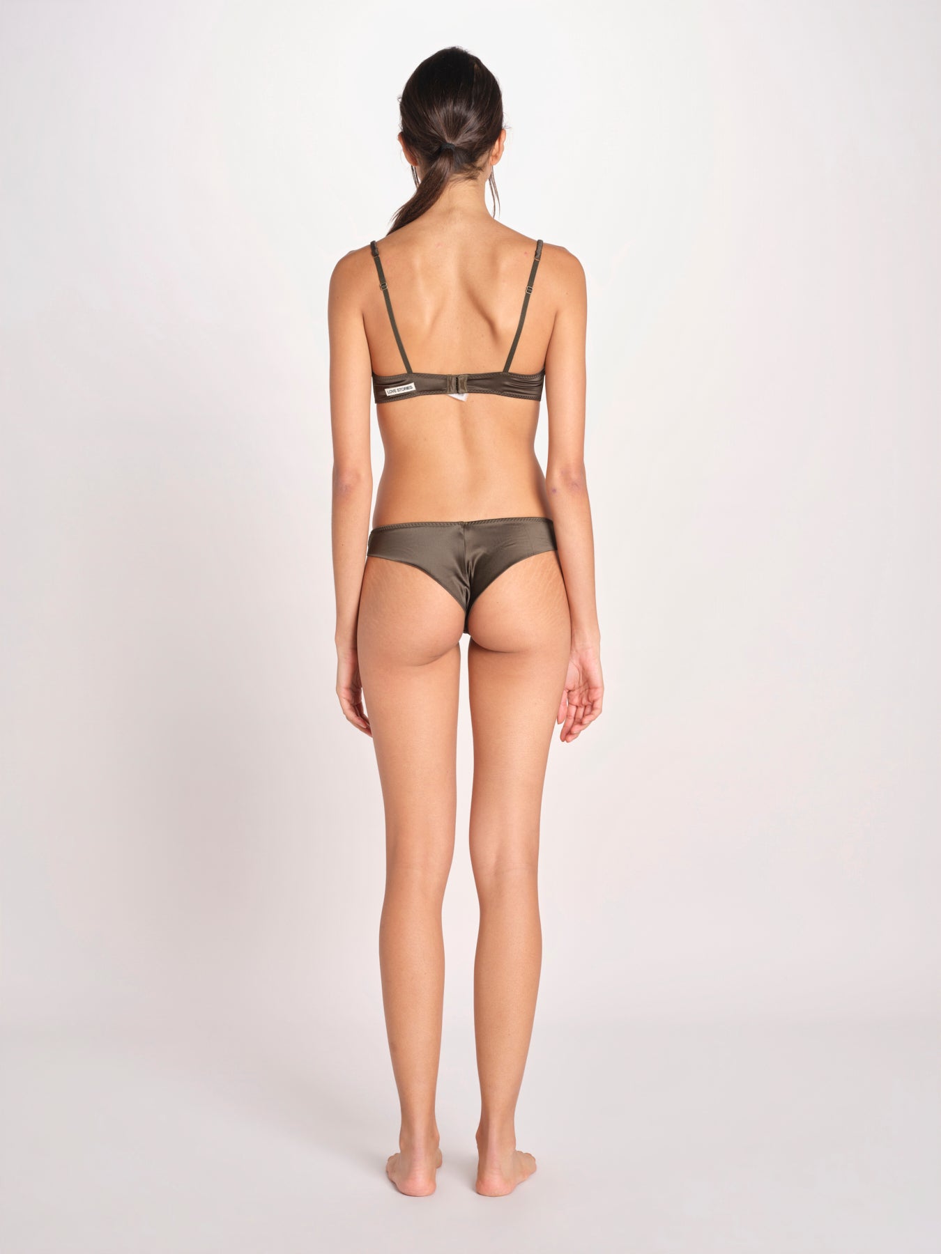slip in satin CARL L25101048 DARK GREEN 782 love stories 