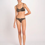 slip in satin CARL L25101048 DARK GREEN 782 love stories 