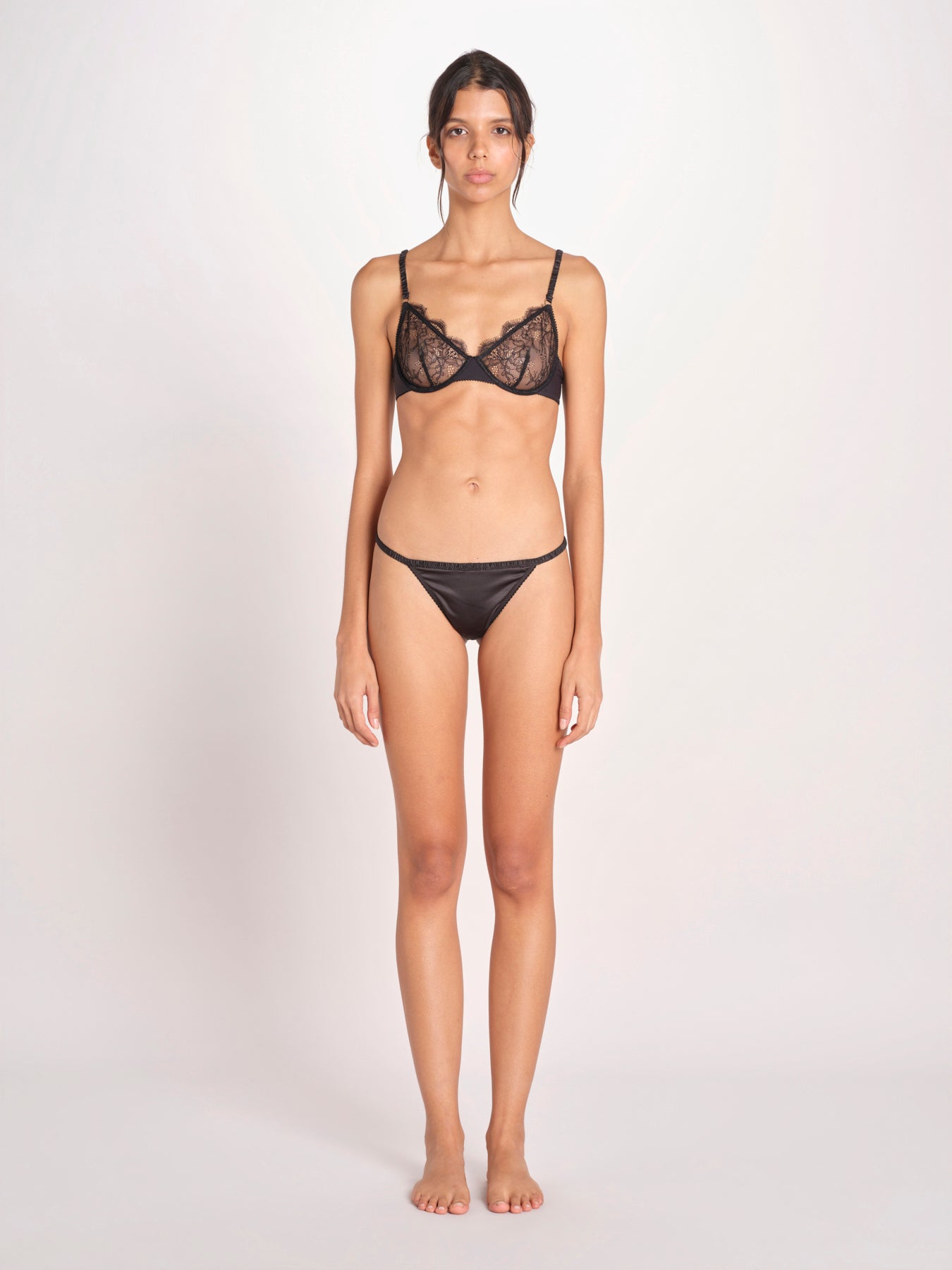 slip in satin CHARLOTTE L25101983 BLACK 900 love stories 