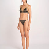 slip in satin CHARLOTTE L25101983 DARK GREEN 782 love stories 