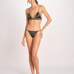 slip in satin CHARLOTTE L25101983 DARK GREEN 782 love stories 