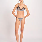 reggiseno triangolo in satin con pizzo LOVE LACE L25101005 ZEBRA PRINT love stories 