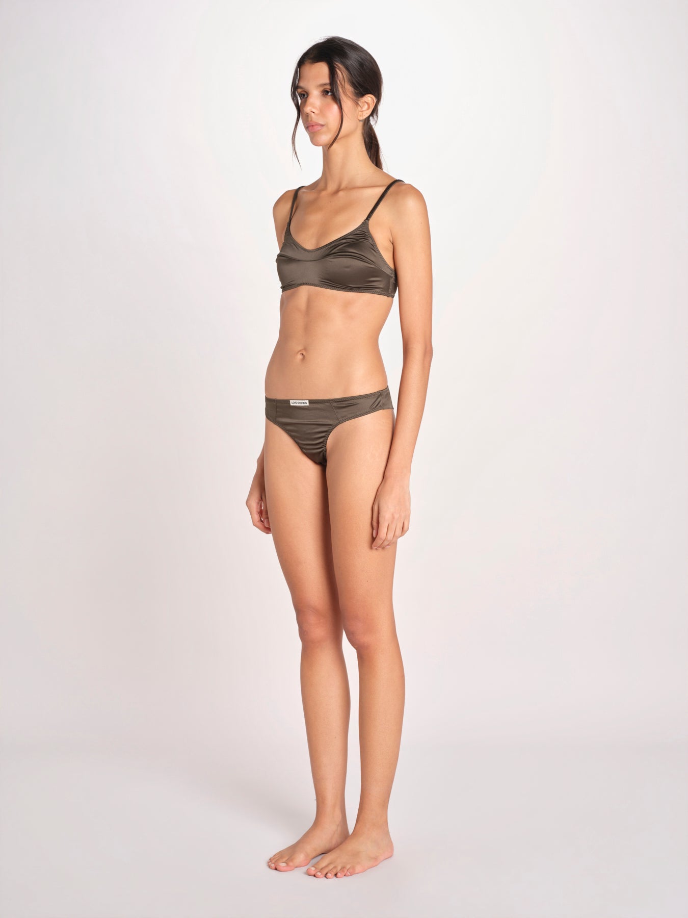 bralette in satin TORI L25101829 DARK GREEN 782 love stories 