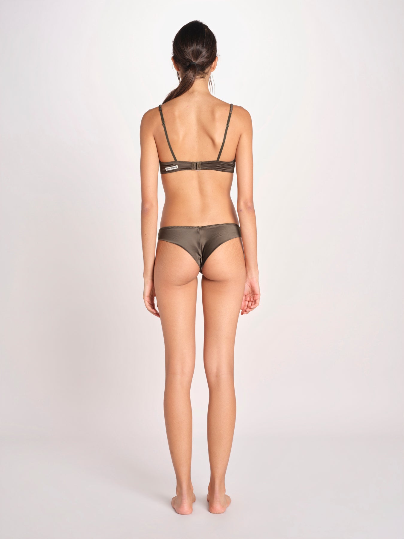 bralette in satin TORI L25101829 DARK GREEN 782 love stories 