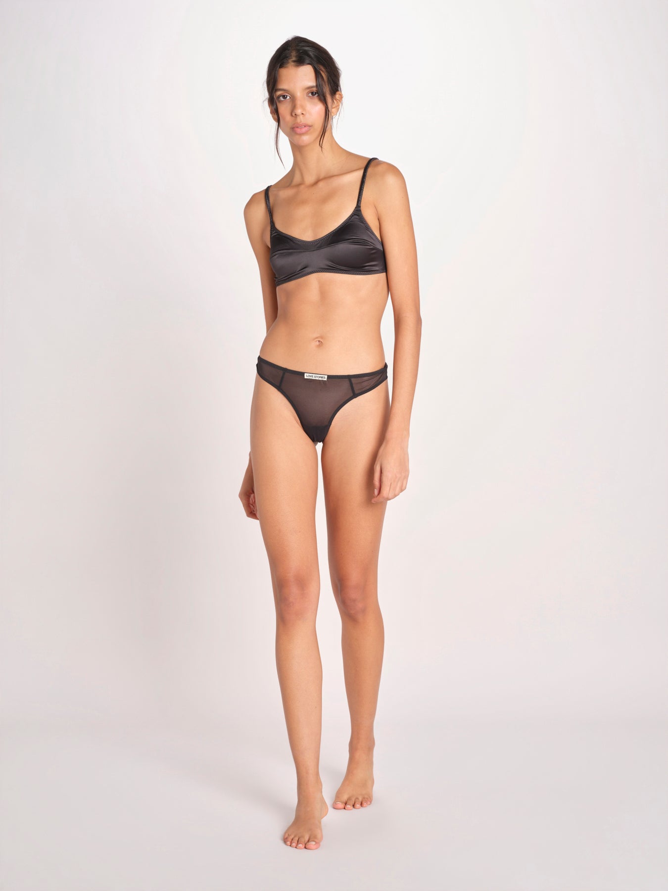 bralette in satin TORI L2611910 BLACK 900 love stories 
