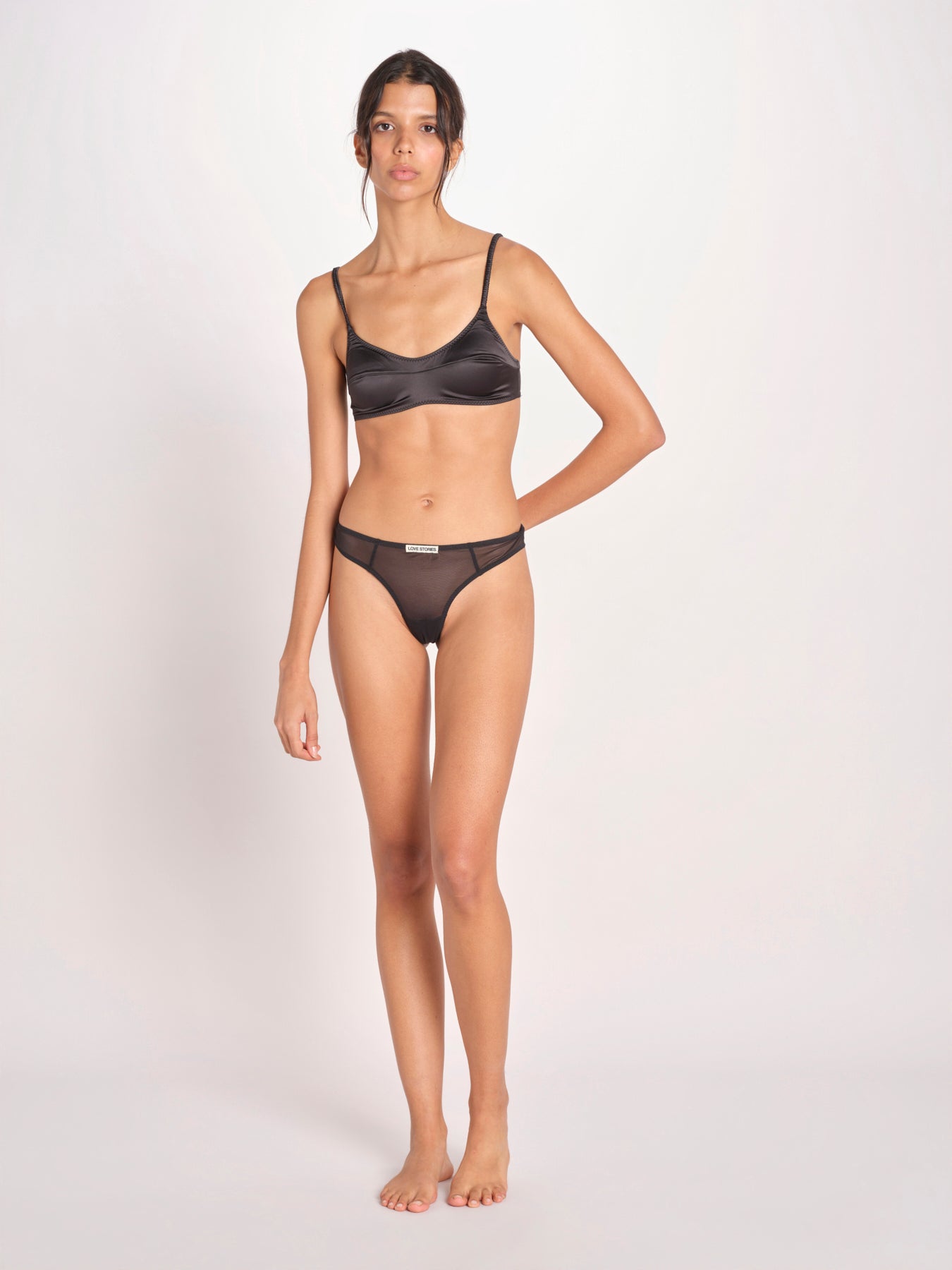 bralette in satin TORI L2611910 BLACK 900 love stories 